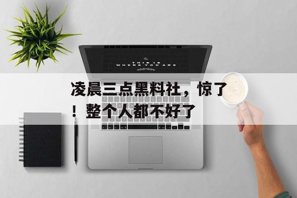 凌晨三点黑料社，惊了！整个人都不好了